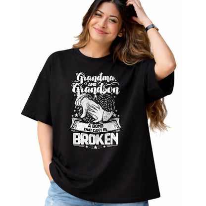 Best Grandma Shirt, Proud Grandma Unisex T-Shirt/Hoodie/Sweatshirt HLT00 - Grandma And Grandson A Bond That Can't Be Broken T-Shirt (1)