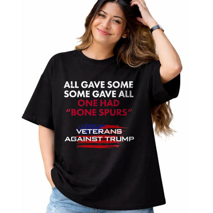 Proud Veteran Shirt, Funny Veteran UnisexT-Shirt/Hoodie/Sweatshirt HLT00 - Veterans Anti-Trump Draft Dodger Bone Spores Vet T-Shirt T-Shirt, Men, Asphalt Grey, X-Large