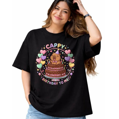 Cute Capybara Shirt, Funny Capybara UnisexT-Shirt/Hoodie/Sweatshirt HLT00 - Capybara Birthday for Kids Cappy Birthday to Me T-Shirt