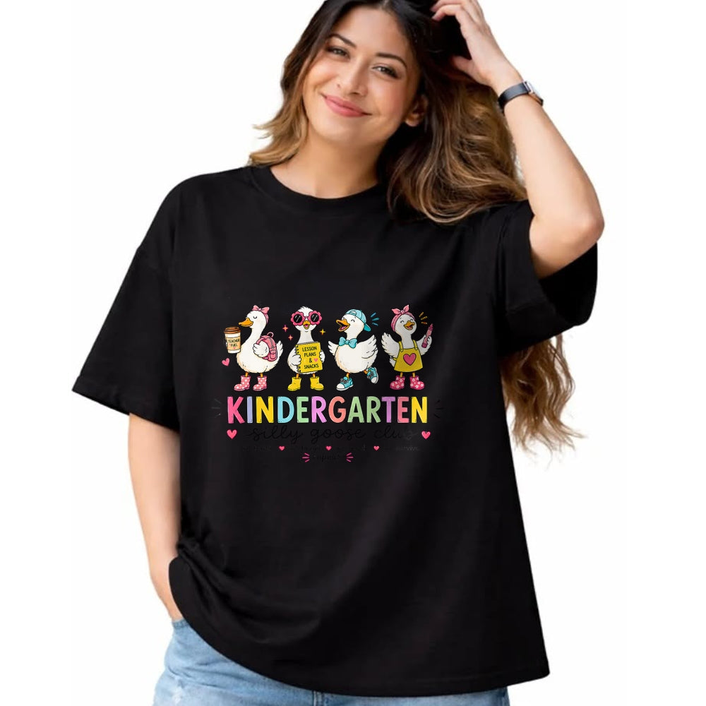 Best Student Shirt, Funny Back To School UnisexT-Shirt/Hoodie/Sweatshirt HLT00 - Kindergarten Silly Goose Club Teacher Funny Back to School T-Shirt