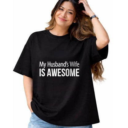 Best Wife Shirt, Wife and Husband Unisex T-Shirt/Hoodie/Sweatshirt HLT00 - My Husband's Wife Is Awesome - T-Shirt