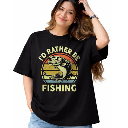 Funny Fishing Shirt, Gift For Fishing Lover Unisex T-Shirt/Hoodie/Sweatshirt HLT00 - Men_s Fishing Id Rather Be Fishing Graphic Tee Funny Fishing T-Shirt