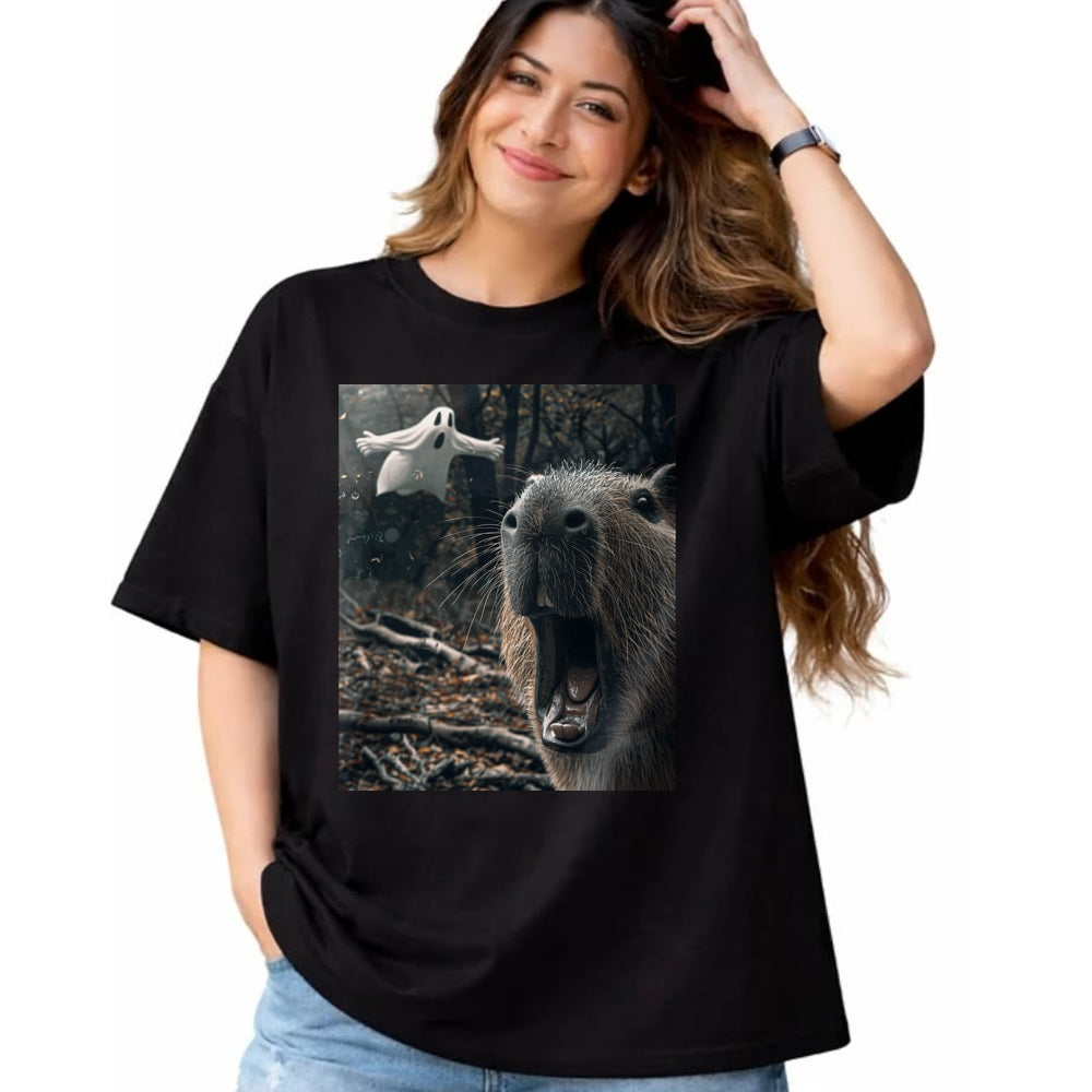 Cute Capybara Shirt, Funny Capybara Unisex T-Shirt/Hoodie/Sweatshirt HLT00 - Funny Graphic Capybara Long Sleeve T-Shirt (7)