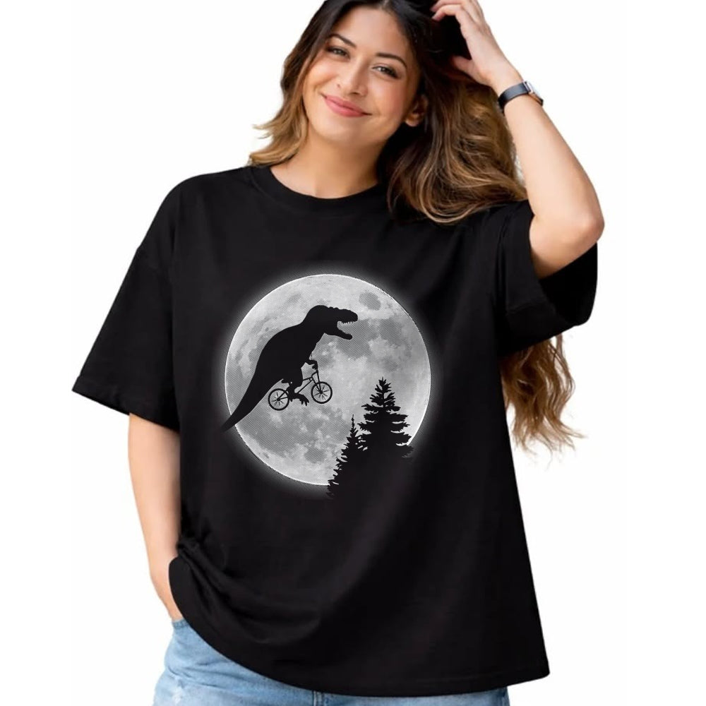 Best Dinosaur Lover Shirt, Funny Dinosaur UnisexT-Shirt/Hoodie/Sweatshirt HLT00 - T-rex Bike Moon  Dinosaur Moon Bike T-Shirt