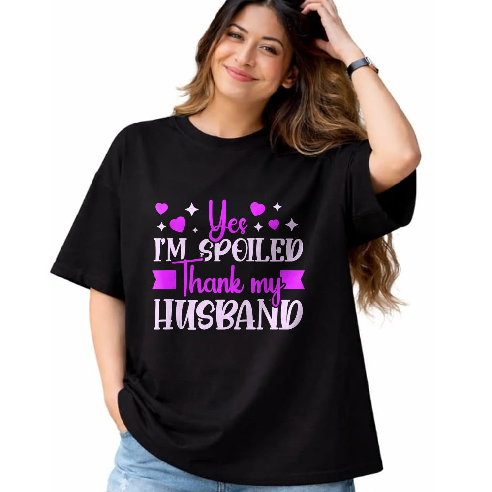 Best Wife Shirt, Wife and Husband Unisex T-Shirt/Hoodie/Sweatshirt HLT00 - Gift for wife T shirt, spoiled wife   Spoiled Wife I’M Spoiled Thank My Husband Funny Wife Tank Top