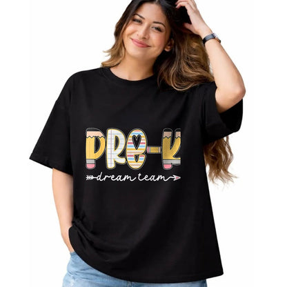 Best Student Shirt, Funny Back To School UnisexT-Shirt/Hoodie/Sweatshirt HLT00 - Pre-K Dream Team Back to School Preschool Teacher Kids T-Shirt, Men, Black, 3X-Large