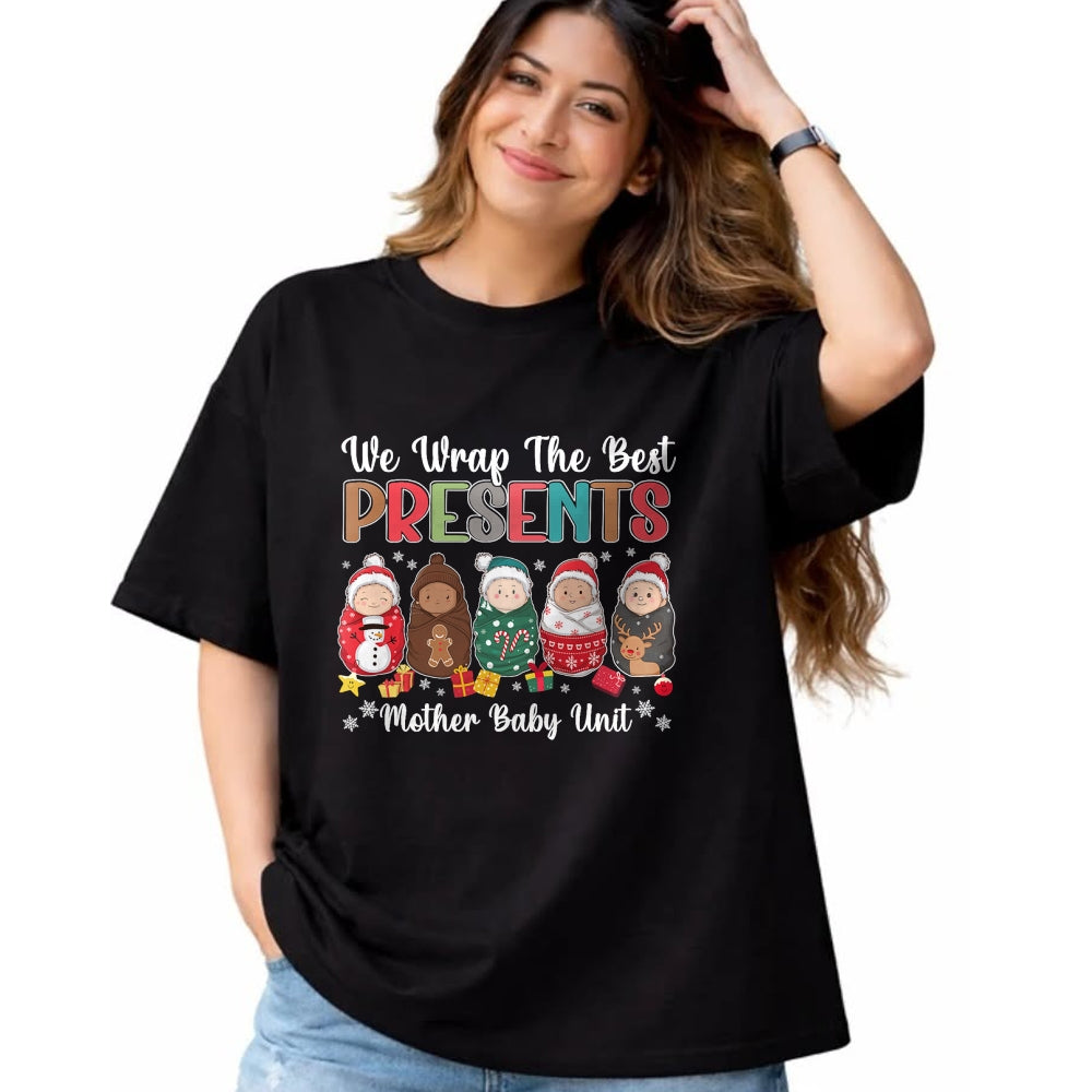 Funny Nurse Shirt, Nurse Unisex T-Shirt/Hoodie/Sweatshirt HLT00 - Mother Baby Nurse Christmas Mom Baby Nursing Groovy T-Shirt