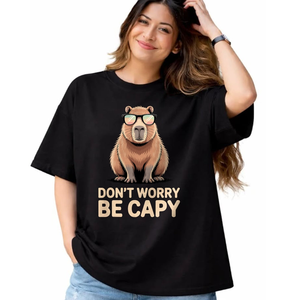 Cute Capybara Shirt, Funny Capybara Unisex T-Shirt/Hoodie/Sweatshirt HLT00 - Funny Capybara Design for Men Women Adults Capybara Lover T-Shirt