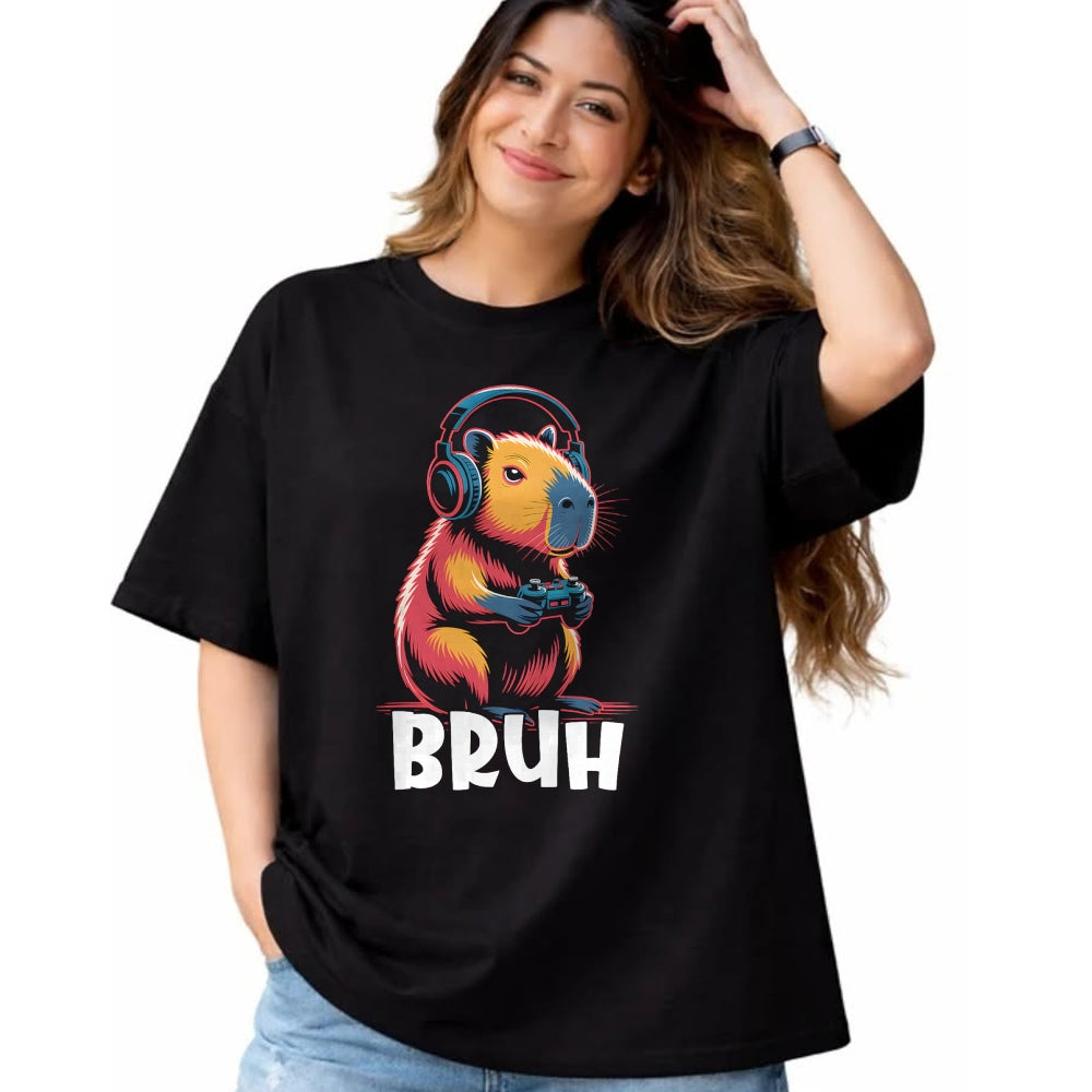 Cute Capybara Shirt, Funny Capybara UnisexT-Shirt/Hoodie/Sweatshirt HLT00 - Bruh Video Games Boys Capybara T-Shirt