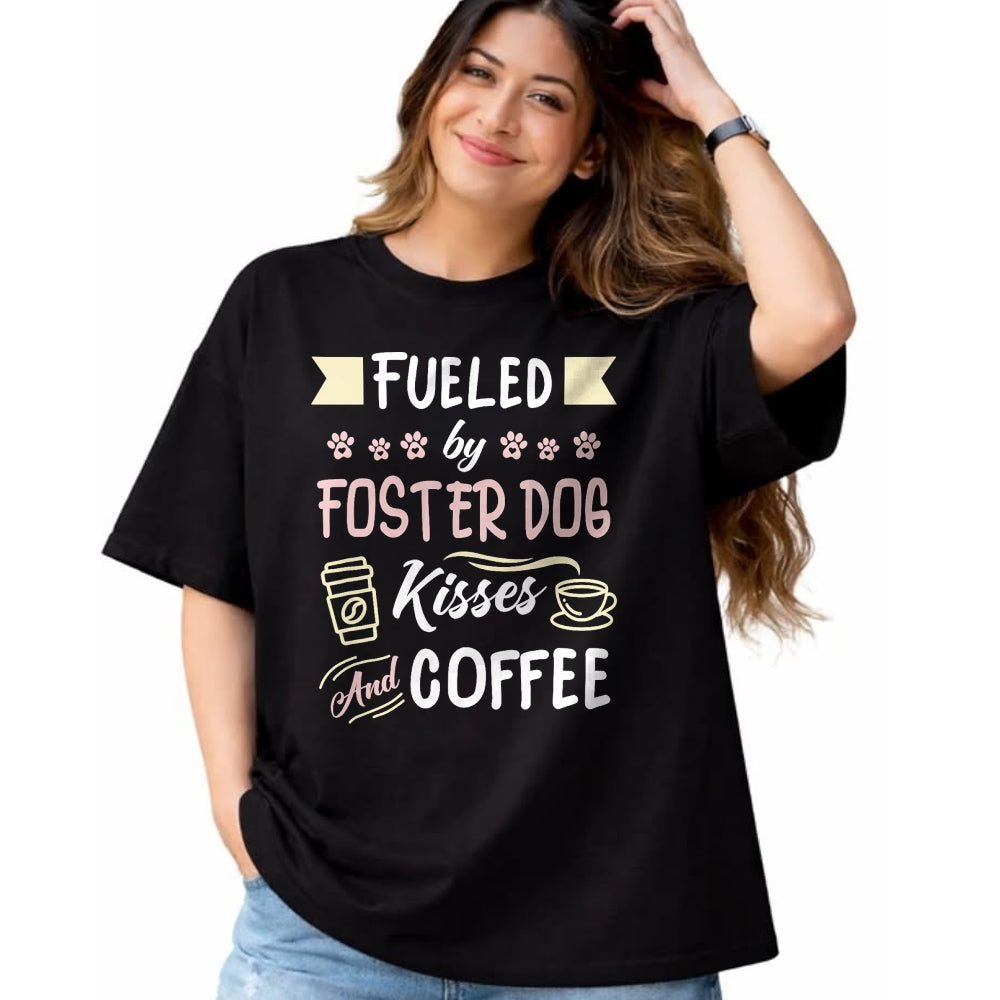 Dog Love Shirt, Dog Lover Gift T-Shirt/Hoodie/Sweatshirt HLT00 - Foster Dog Mom Coffee Lover T-Shirt