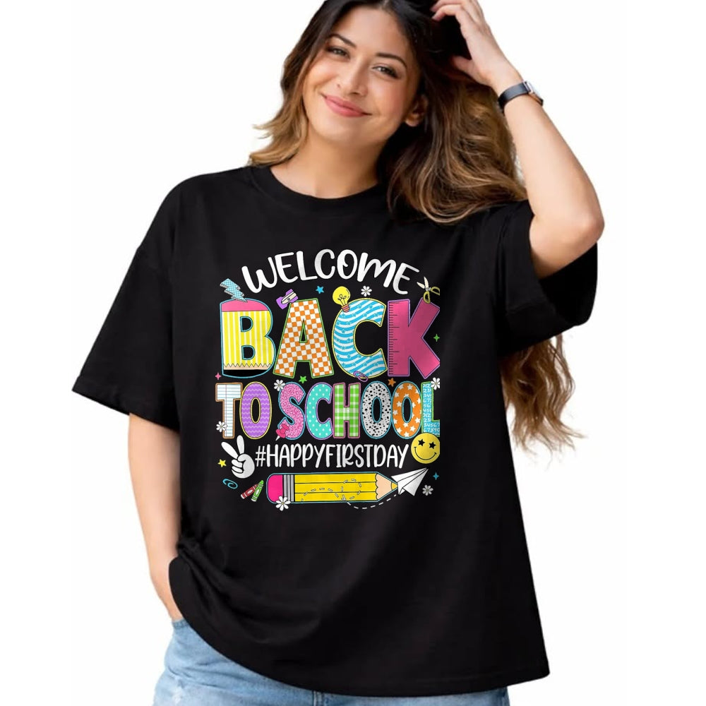 Best Student Shirt, Funny Back To School UnisexT-Shirt/Hoodie/Sweatshirt HLT00 - Welcome Back to School Happy First Day of School Teacher Kid T-Shirt, Men, Black, 3X-Large