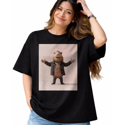 Cute Capybara Shirt, Funny Capybara Unisex T-Shirt/Hoodie/Sweatshirt HLT00 - Funny Graphic Capybara Long Sleeve T-Shirt (14)