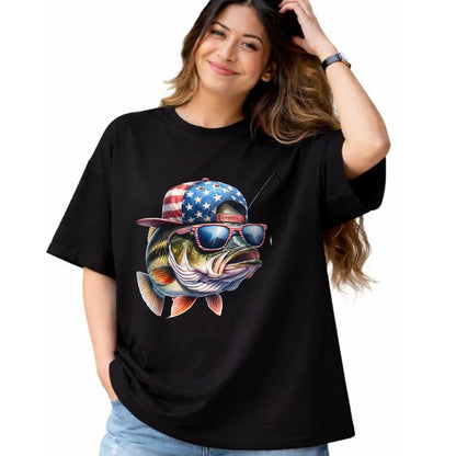Funny Fishing Shirt, Gift For Fishing Lover Unisex T-Shirt/Hoodie/Sweatshirt HLT00 - American Flag Fishing T-Shirt- Funny Fisherman Gift T-Shirt
