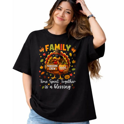 Best Thanksgiving Family Shirt , Funny Thanksgiving UnisexT-Shirt/Hoodie/Sweatshirt HLT00 - Family Thanksgiving 2026 Thanksgiving Crew Turkey Matching T-Shirt (4)