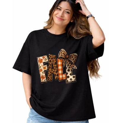 Best Thanksgiving Family Shirt , Funny Thanksgiving UnisexT-Shirt/Hoodie/Sweatshirt HLT00 - Fall Coquette Bow Leopard Pumpkin Leaves Thanksgiving Autumn T-Shirt
