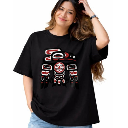 Native American T-Shirts, Vintage Native American Unisex T-Shirt/Hoodie/Sweatshirt HLT00 - Haida Tlingit Raven Totem Native American Indigenous Pride