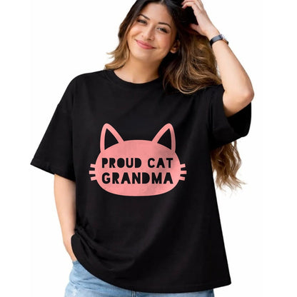 Cat Love Shirt, Funny Cat Lover Gift UnisexT-Shirt/Hoodie/Sweatshirt HLT00 - Proud Cat Grandma My Grandkitty Loves Me Cats Kittens Nana T-Shirt for Women