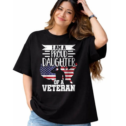 Proud Veteran Shirt, Funny Veteran UnisexT-Shirt/Hoodie/Sweatshirt HLT00 - Proud Daughter Veteran Nothing Scares Patriotic Veterans Day T-Shirt, Women, Olive Green, Large