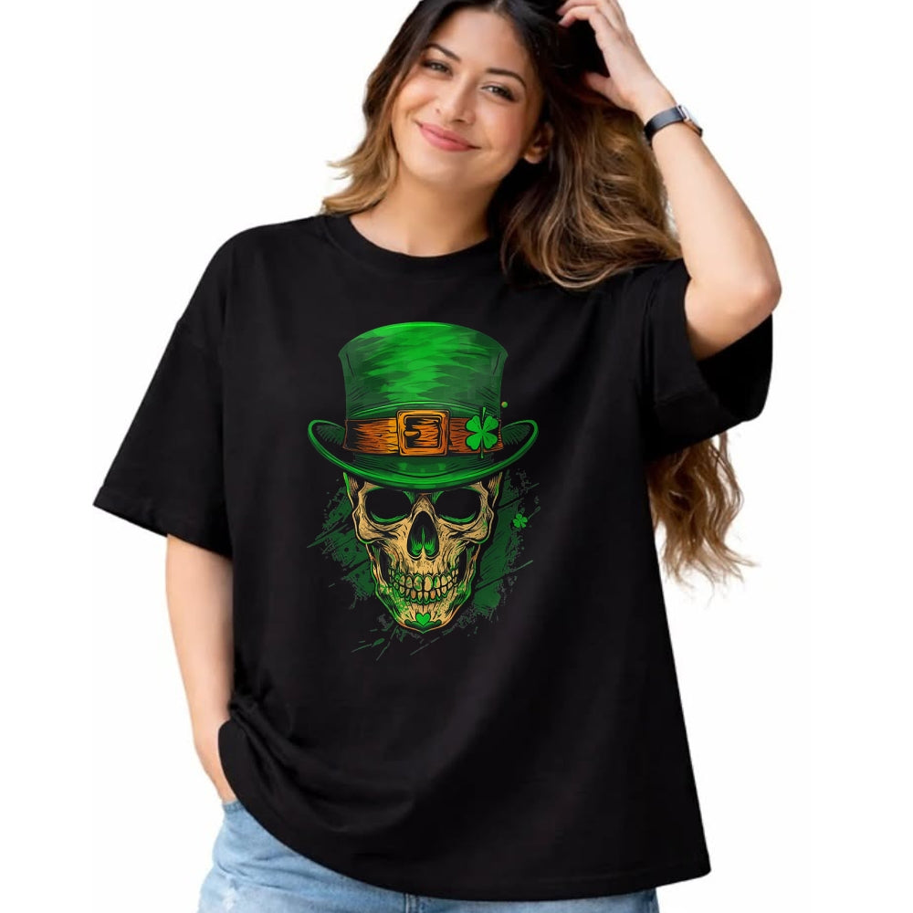 Patrick Day Shirts for Family, Funny Patrick Day shirts, st patrick's day Unisex T-Shirt/Hoodie/Sweatshirt HLT00 - Skull St Patrick Day of the Dead Lucky Shamrock T-Shirt