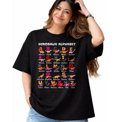 Best Dinosaur Lover Shirt, Funny Dinosaur UnisexT-Shirt/Hoodie/Sweatshirt HLT00 - Types of Dinosaurs Alphabet A-Z ABC Dino Identification T-Shirt (3)
