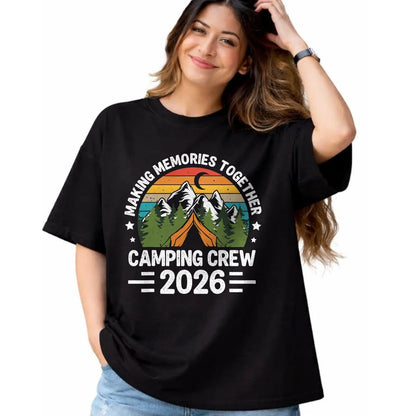 Funny Camping Shirt, Gift For Camping Lover Unisex T-Shirt/Hoodie/Sweatshirt HLT00 - Family Camping Crew 2026 Outdoor Camper Group Matching T-Shirt