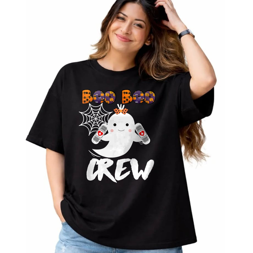 Funny Nurse Shirt, Nurse Unisex T-Shirt/Hoodie/Sweatshirt HLT00 - Boo Boo Crew Nurse Shirt Funny Halloween Costume Fun Gift T-Shirt