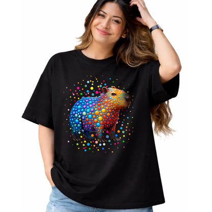 Cute Capybara Shirt, Funny Capybara Unisex T-Shirt/Hoodie/Sweatshirt HLT00 - Capybara Lovers Polka Dots Happy Dot Day Girls Boys Kids T-Shirt