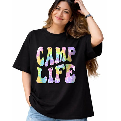 Funny Camping Shirt, Gift For Camping Lover Unisex T-Shirt/Hoodie/Sweatshirt HLT00 - Camping Summer for Girls Summer Camp Tie-Die Retro T-Shirt