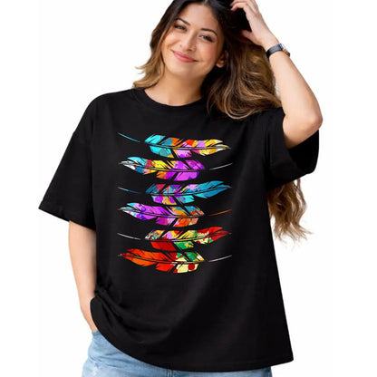 Native American T-Shirts, Vintage Native American Unisex T-Shirt/Hoodie/Sweatshirt HLT00 - Colorful Feathers American Indian Pride Native American