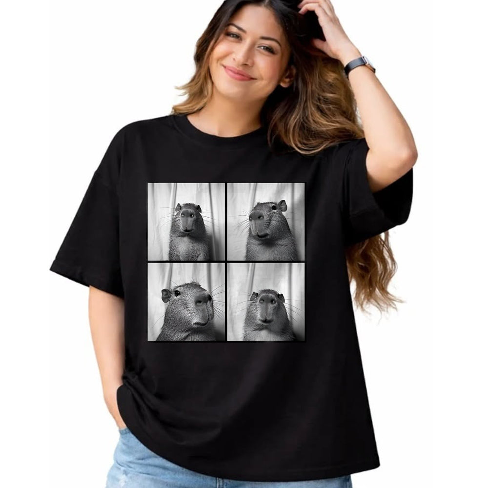 Cute Capybara Shirt, Funny Capybara Unisex T-Shirt/Hoodie/Sweatshirt HLT00 - Capybara Capy Photobooth Quirky Funny Animal T-Shirt