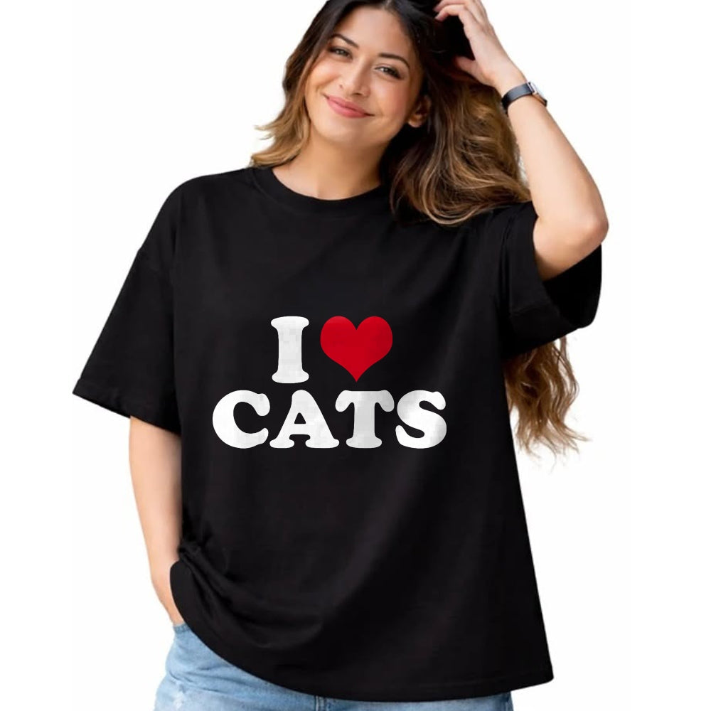 Cat Love Shirt, Funny Cat Lover Gift UnisexT-Shirt/Hoodie/Sweatshirt HLT00 - I Love Cats Cat T-Shirt (1)