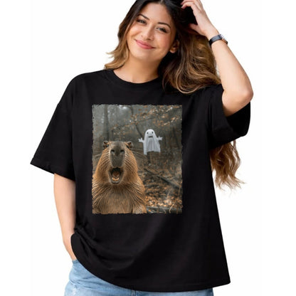 Cute Capybara Shirt, Funny Capybara Unisex T-Shirt/Hoodie/Sweatshirt HLT00 - Funny Capybara Halloween T-Shirt