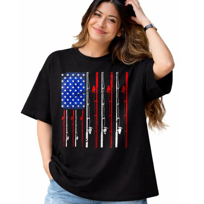 Funny Fishing Shirt, Gift For Fishing Lover Unisex T-Shirt/Hoodie/Sweatshirt HLT00 - Fishing Shirt American Flag Shirt Fishing T-Shirt