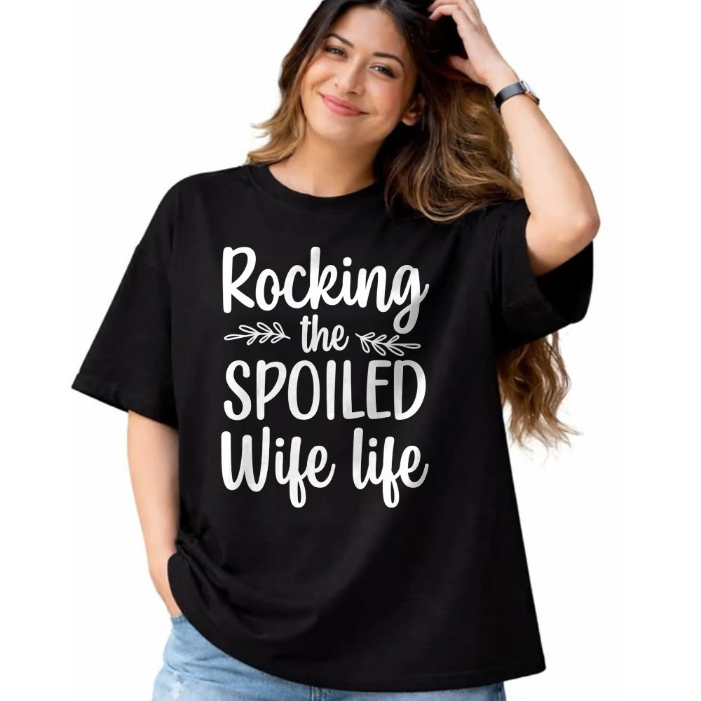 Best Wife Shirt, Wife and Husband Unisex T-Shirt/Hoodie/Sweatshirt HLT00 - Gift for wife T shirt, spoiled wife   Funny Spoiled Wife Art For Women Girls Husband Spoiled Wife Pu (1)