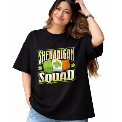 Patrick Day Shirts for Family, Funny Patrick Day shirts, st patrick's day Unisex T-Shirt/Hoodie/Sweatshirt HLT00 - Fun and Crazy Shenanigan Squad St Patrick Day Irish Flag T-Shirt