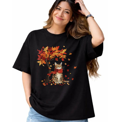 Best Thanksgiving Family Shirt , Funny Thanksgiving UnisexT-Shirt/Hoodie/Sweatshirt HLT00 - Cat Leaf Fall Tree Hello Autumn Thanksgiving It's Fall Y'all T-Shirt