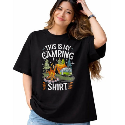 Funny Camping Shirt, Gift For Camping Lover Unisex T-Shirt/Hoodie/Sweatshirt HLT00 - Funny This is My Camping Shirt for Camper Camping Men Women T-Shirt, Men, Black, 3X-Large