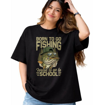 Funny Fishing Shirt, Gift For Fishing Lover Unisex T-Shirt/Hoodie/Sweatshirt HLT00 - Born to Go Fishing Bass Fish Funny Fisherman Boys Kids Men T-Shirt (1)