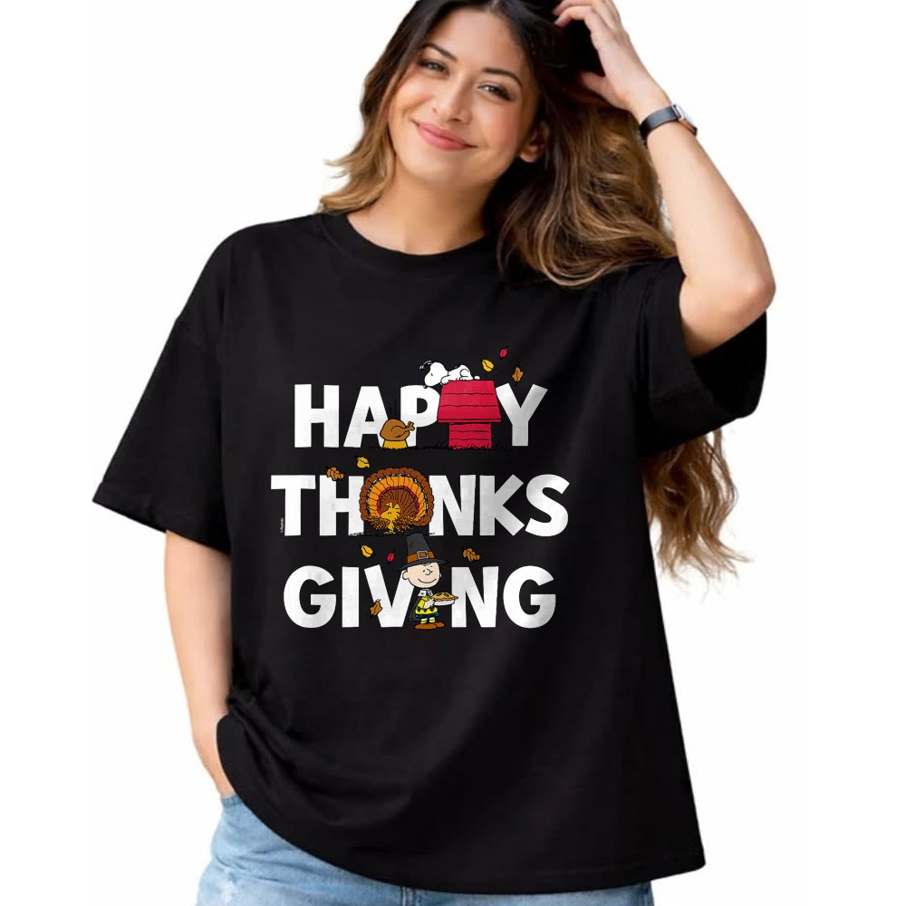 Best Thanksgiving Family Shirt , Funny Thanksgiving UnisexT-Shirt/Hoodie/Sweatshirt HLT00 - Peanuts - Happy Thanksgiving Icons T-Shirt