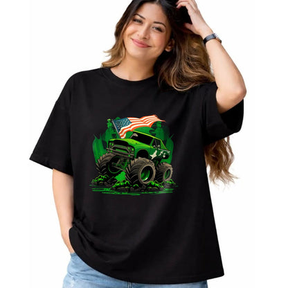 Patrick Day Shirts for Family, Funny Patrick Day shirts, st patrick's day Unisex T-Shirt/Hoodie/Sweatshirt HLT00 - Funny Leprechaun Monster Truck Shamrock St Patrick Day Boys T-Shirt
