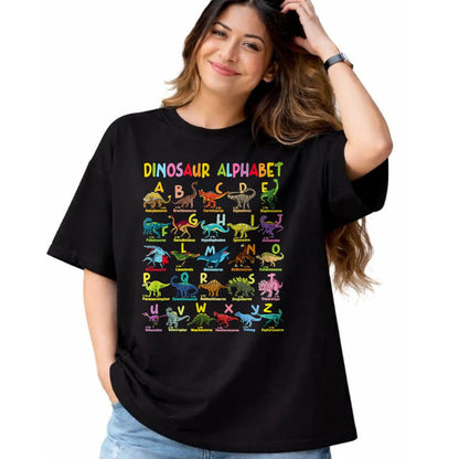Best Dinosaur Lover Shirt, Funny Dinosaur UnisexT-Shirt/Hoodie/Sweatshirt HLT00 - Types of Dinosaurs Alphabet A-Z ABC Dino Identification T-Shirt