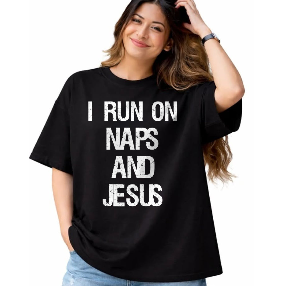 Christian Tee, Christian Faith Unisex T-Shirt/Hoodie/Sweatshirt HLT00 - Funny Run On Nap & Jesus Christ Sayings Christian T-Shirt (1)