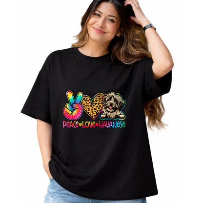 Dog Love Shirt, Dog Lover Gift T-Shirt/Hoodie/Sweatshirt HLT00 - Peace Love Havanese Tie Dye Dog Lover T-Shirt
