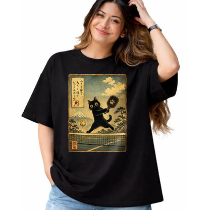 Funny Pickleball Shirt, Pickleball Lover Unisex T-Shirt/Hoodie/Sweatshirt HLT00 - Pickleball Cat Pickleball Player Men Women Kids T-Shirt