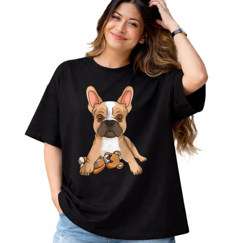 Dog Love Shirt, Dog Lover Gift T-Shirt/Hoodie/Sweatshirt HLT00 - French Bulldog Frenchie Love Cute Dog Mom Funny Girls T-Shirt