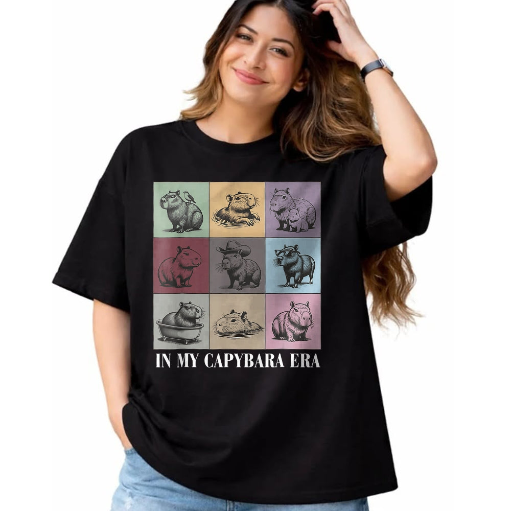 Cute Capybara Shirt, Funny Capybara Unisex T-Shirt/Hoodie/Sweatshirt HLT00 - Cute Capybara Lover In My Capybara Era Gift For Boys Girls T-Shirt