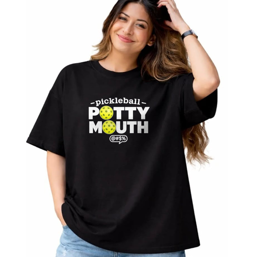 Funny Pickleball Shirt, Pickleball Lover Unisex T-Shirt/Hoodie/Sweatshirt HLT00 - Pickleball Potty Mouth Funny Player Humor T-Shirt