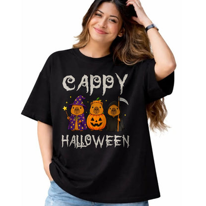 Cute Capybara Shirt, Funny Capybara UnisexT-Shirt/Hoodie/Sweatshirt HLT00 - Cappy Halloween Funny Capybara Witch Pumpkin Reaper Spooky T-Shirt