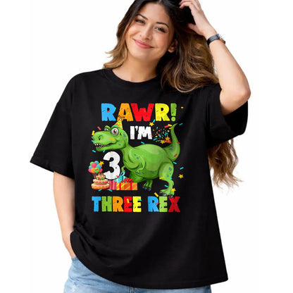 Best Dinosaur Lover Shirt, Funny Dinosaur UnisexT-Shirt/Hoodie/Sweatshirt HLT00 - Three Rex Birthday Party Outfit Dinosaur 3 Year Old Boy Tee T-Shirt