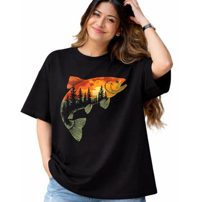 Funny Fishing Shirt, Gift For Fishing Lover Unisex T-Shirt/Hoodie/Sweatshirt HLT00 - Fishing, Trout, Fly Fishing, Angler Fisherman, Nature Forest T-Shirt